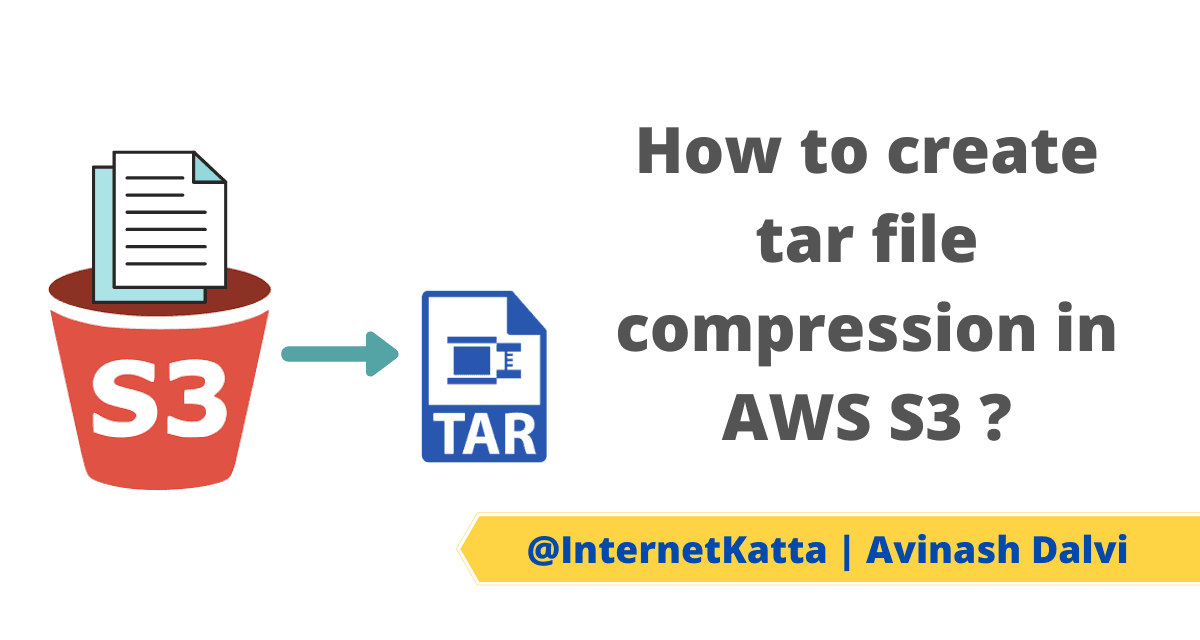 How to create tar file compression in AWS S3 ?