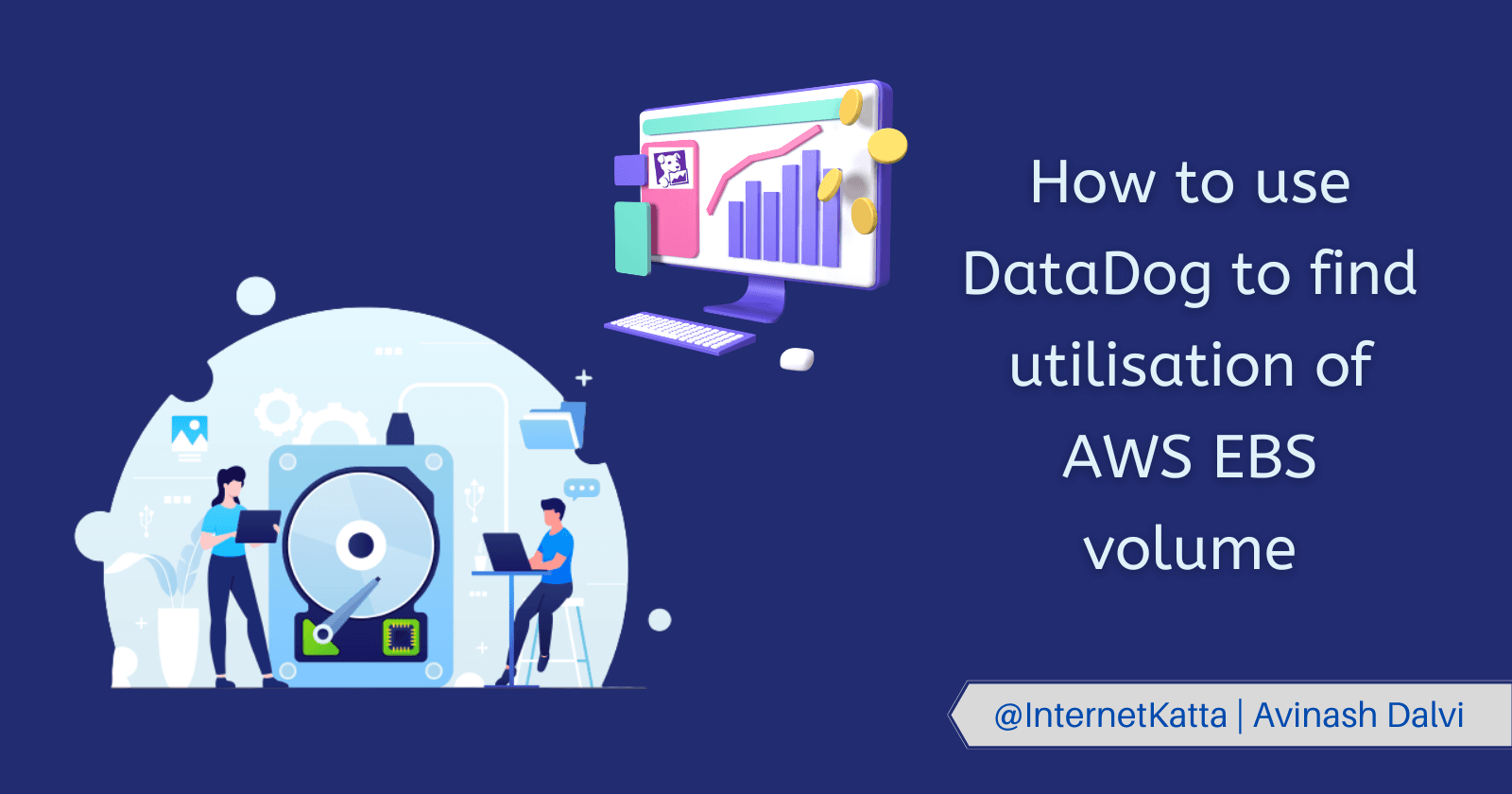 How to use DataDog to find utilisation of AWS EBS volume